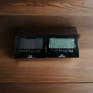 NEW x2 Maybelline Expert Wear Eye Shadow- Night Sky 110S and Forest Green 80S